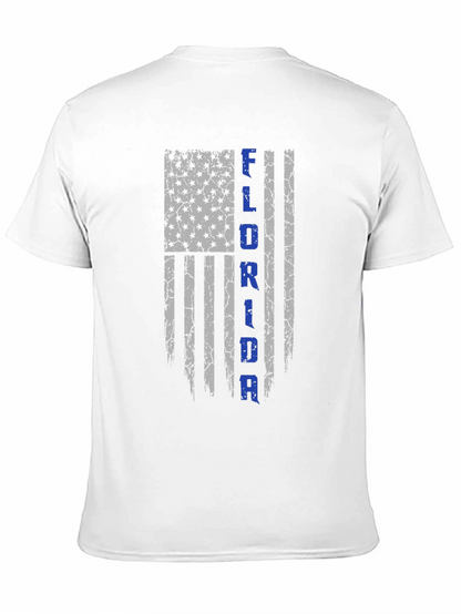 Florida Flag Distressed Graphic Tee - Black