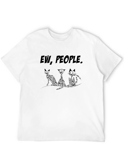 Ew People Funny Cats Graphic T-Shirt