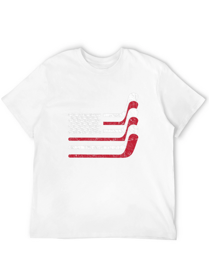 Hockey American Flag T-Shirt - Patriotic USA Tee