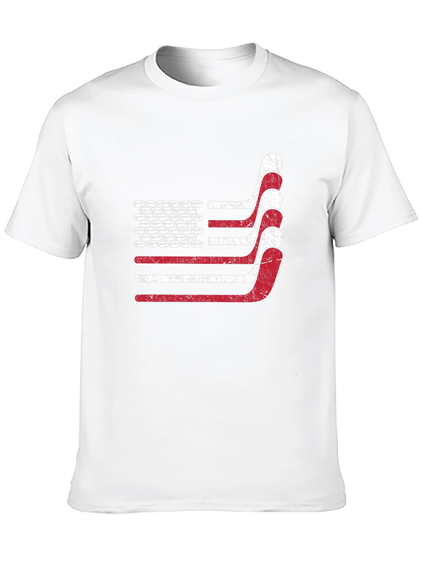 Hockey American Flag T-Shirt - Patriotic USA Tee