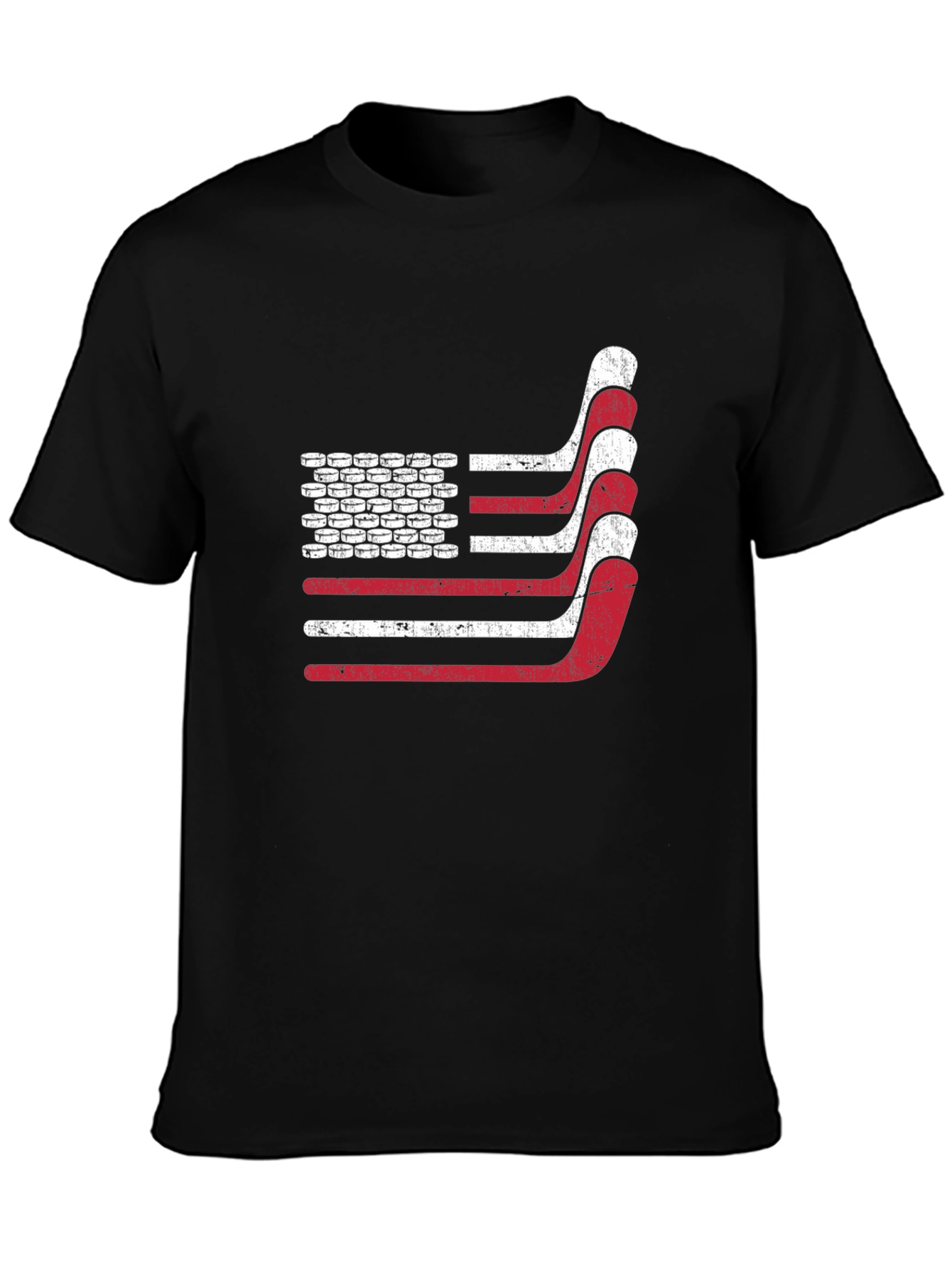 Hockey American Flag T-Shirt - Patriotic USA Tee