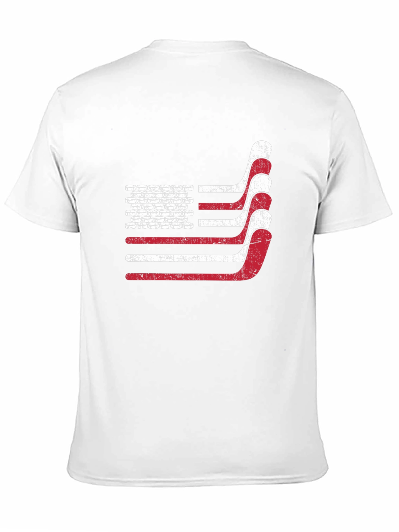 Hockey American Flag T-Shirt - Patriotic USA Tee