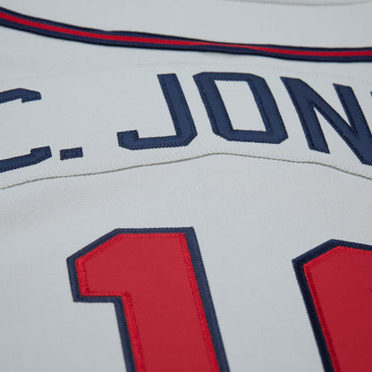 Chipper Jones Atlanta Braves Mitchell &amp;amp; Ness 1995 Throwback Authentic Jersey - Gray