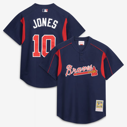 Chipper Jones Atlanta Braves Mitchell &amp;amp; Ness Authentic Batting Practice Jersey - Navy