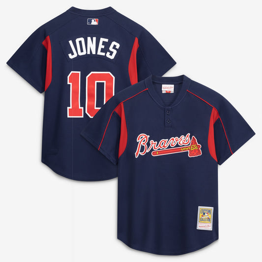 Chipper Jones Atlanta Braves Mitchell &amp;amp; Ness Authentic Batting Practice Jersey - Navy