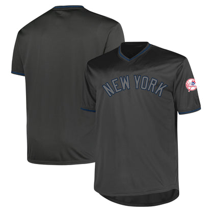 New York Yankees Profile Big &amp;amp; Tall Pop Fashion Jersey - Charcoal