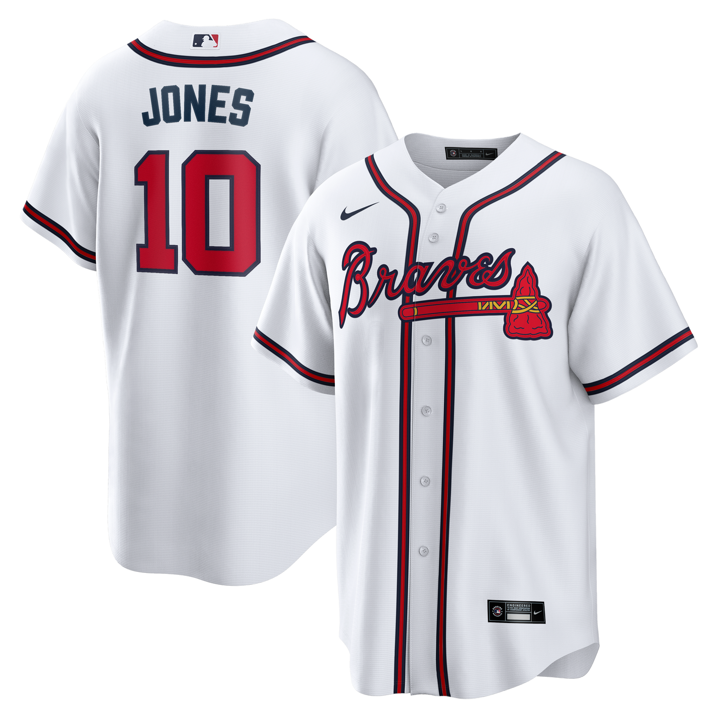 Chipper Jones Atlanta Braves Nike Home Retired Player Replica Jersey - White