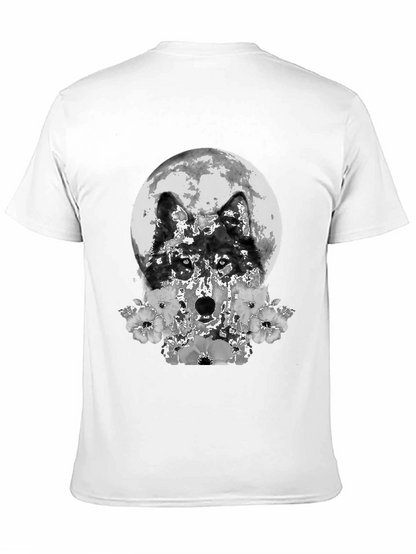 Wolf Moon Floral Graphic T-Shirt