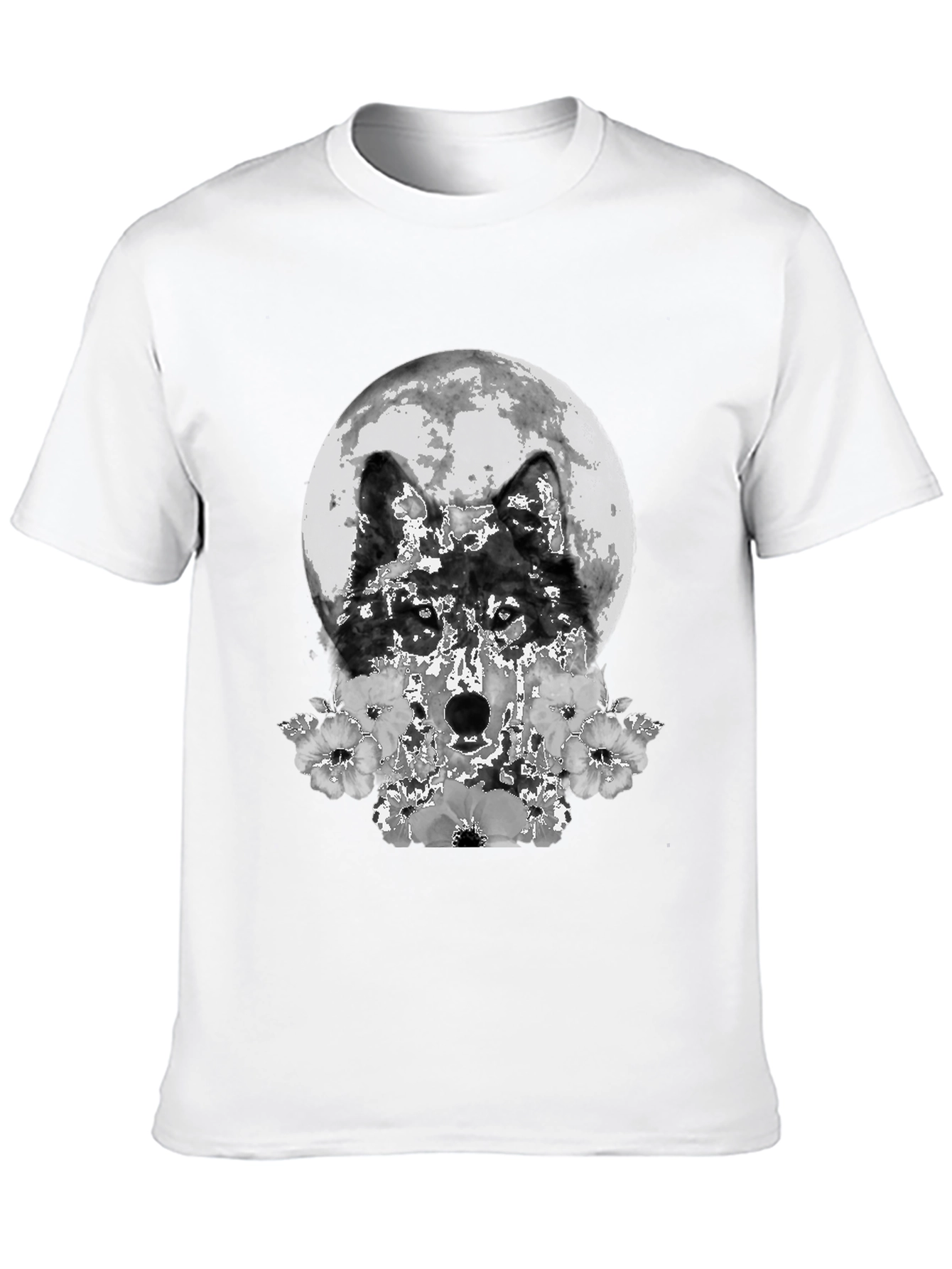Wolf Moon Floral Graphic T-Shirt