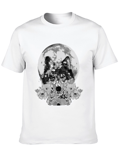 Wolf Moon Floral Graphic T-Shirt