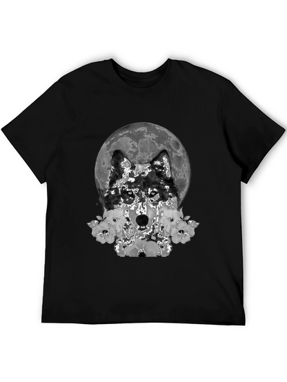 Wolf Moon Floral Graphic T-Shirt