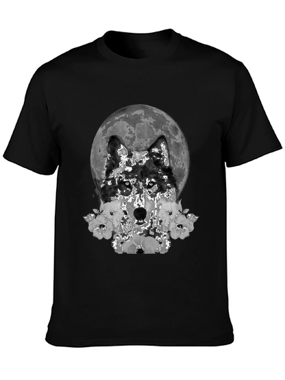 Wolf Moon Floral Graphic T-Shirt