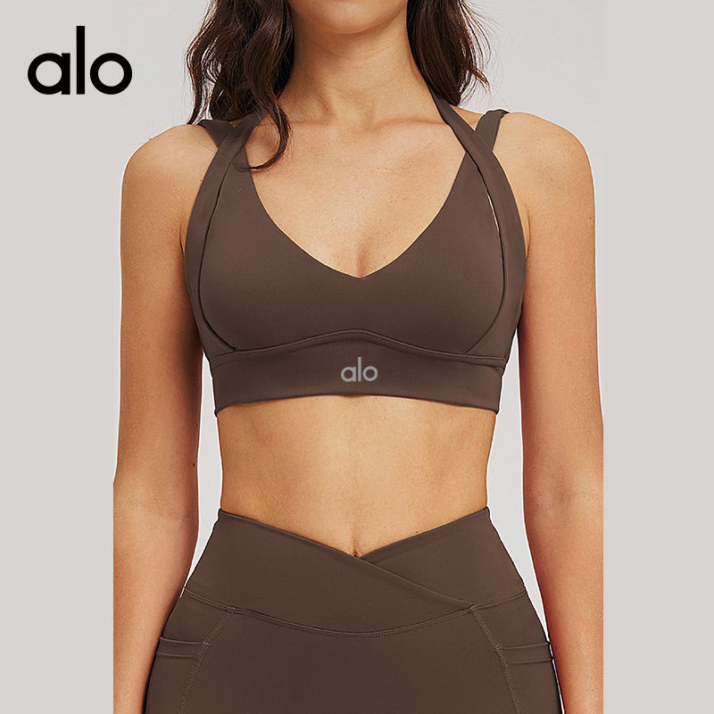 Aloyoga Bare Sensation Tightening Beauty Back Yoga Bra for Fitness and Exercise Underwear
