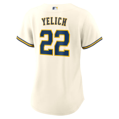 Christian Yelich Milwaukee Brewers Nike Women's Home Replica Jersey - White