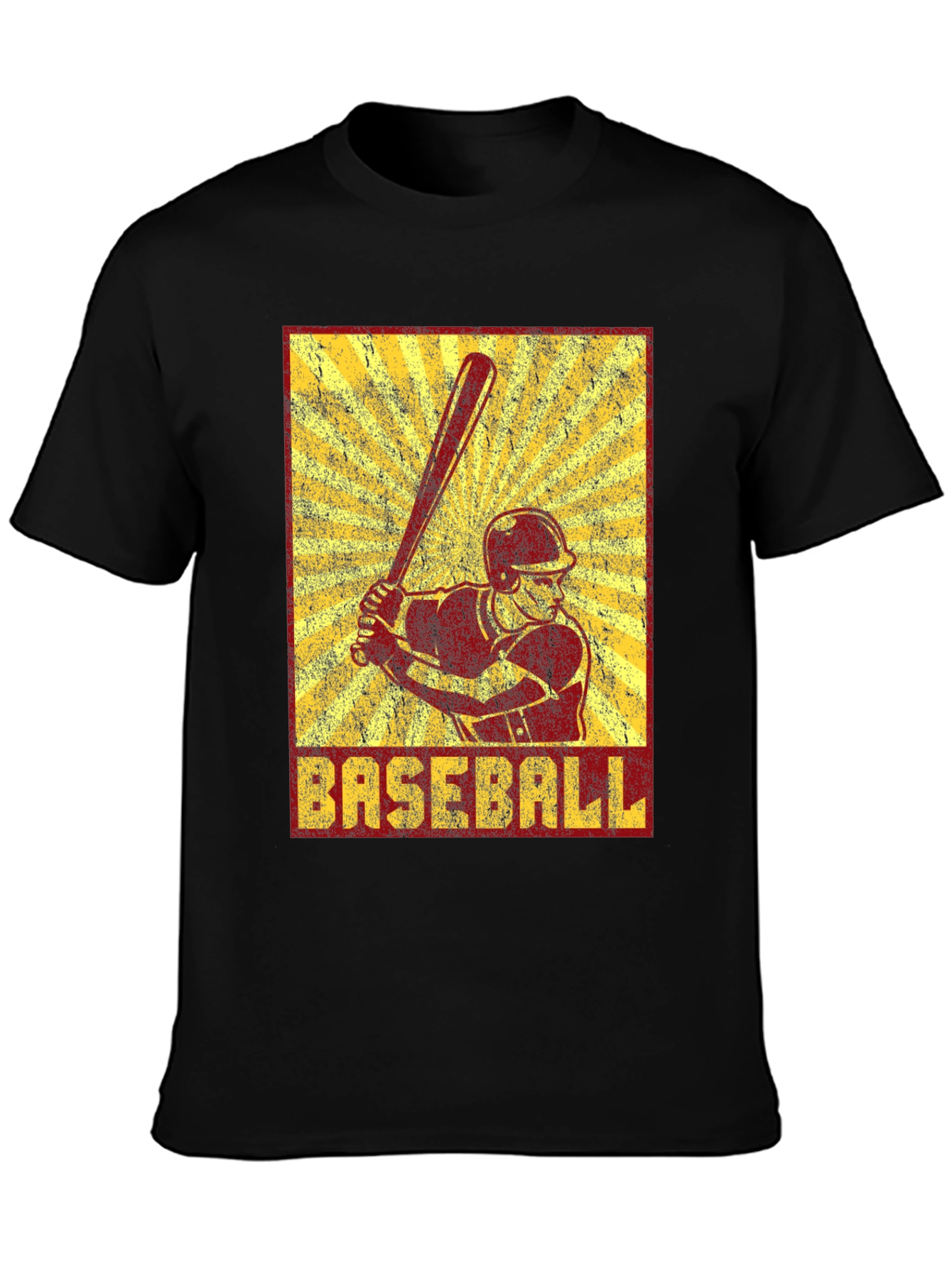 Retro Baseball Player Graphic T-Shirt