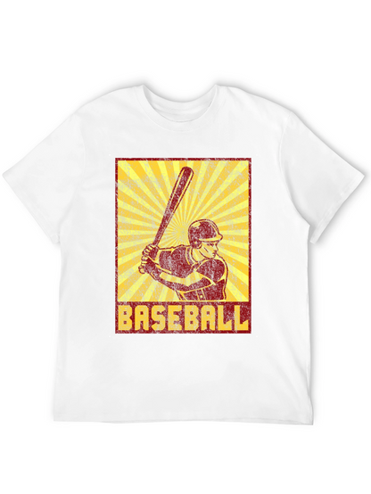 Retro Baseball Player Graphic T-Shirt