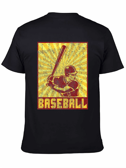 Retro Baseball Player Graphic T-Shirt