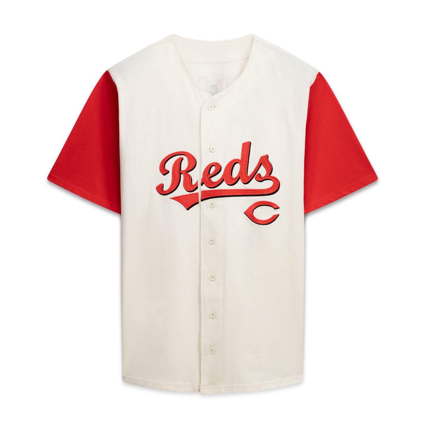 Cincinnati Reds Profile Big &amp;amp; Tall Two-Color Fashion Jersey - Cream/Red