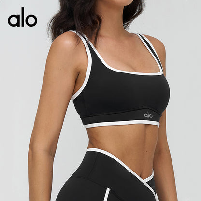 Aloyoga Bare Sensation Yoga Bra - Color-Contrasting High-Style Underwear for Running and Fitness - Sports Bra