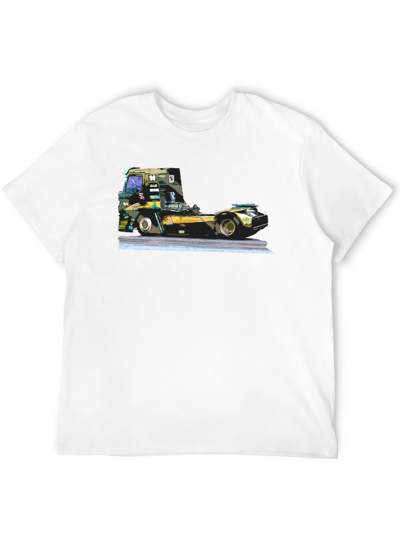 Truck Race T-Shirt - Black Graphic Tee