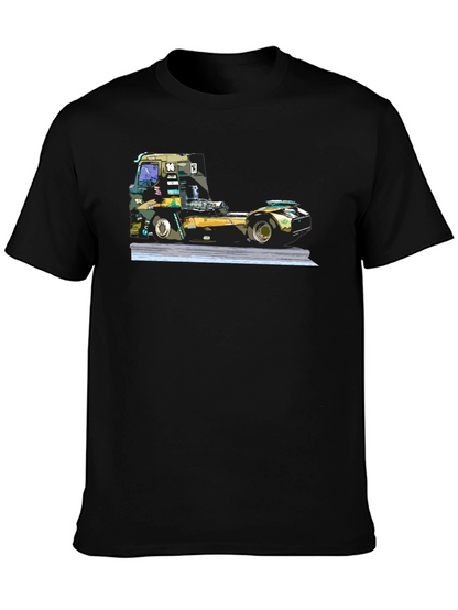 Truck Race T-Shirt - Black Graphic Tee