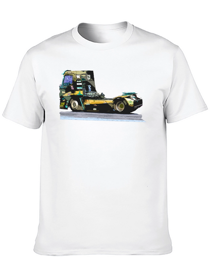 Truck Race T-Shirt - Black Graphic Tee