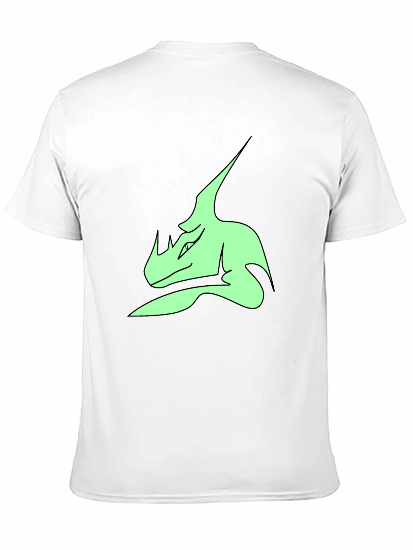 Stylish Black T-Shirt with Green Dinosaur Graphic Print