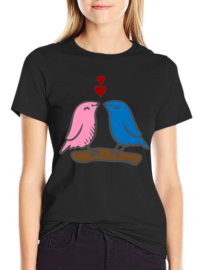 Love Birds Graphic Tee - Soft Cotton Blend