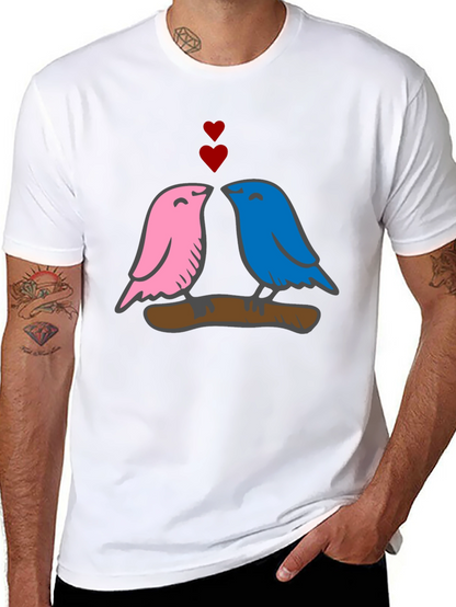 Love Birds Graphic Tee - Soft Cotton Blend