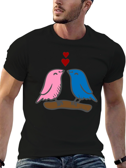 Love Birds Graphic Tee - Soft Cotton Blend