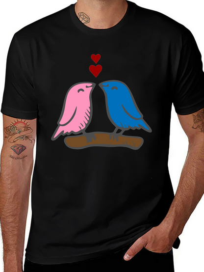 Love Birds Graphic Tee - Soft Cotton Blend