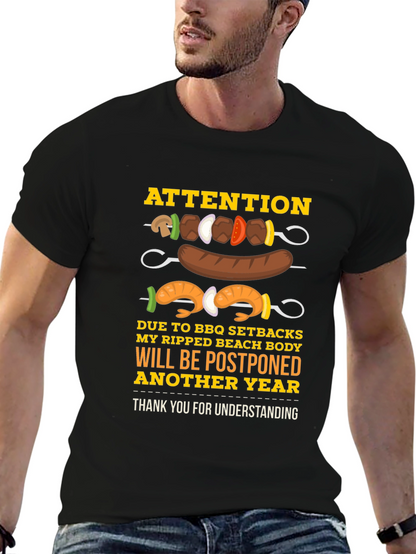 BBQ Setbacks Postponed Beach Body T-Shirt