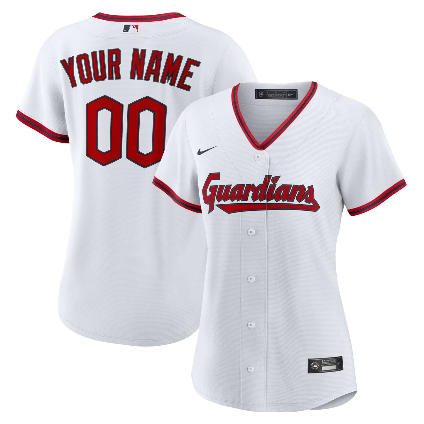 Cleveland Guardians Nike Women's Home Custom Replica 2.0 Jersey - White