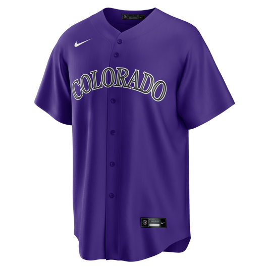 Colorado Rockies Nike Alternate Replica Custom Jersey - Purple
