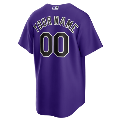 Colorado Rockies Nike Alternate Replica Custom Jersey - Purple