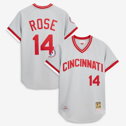 Pete Rose Cincinnati Reds Mitchell &amp;amp; Ness 1976 Authentic Jersey - Gray