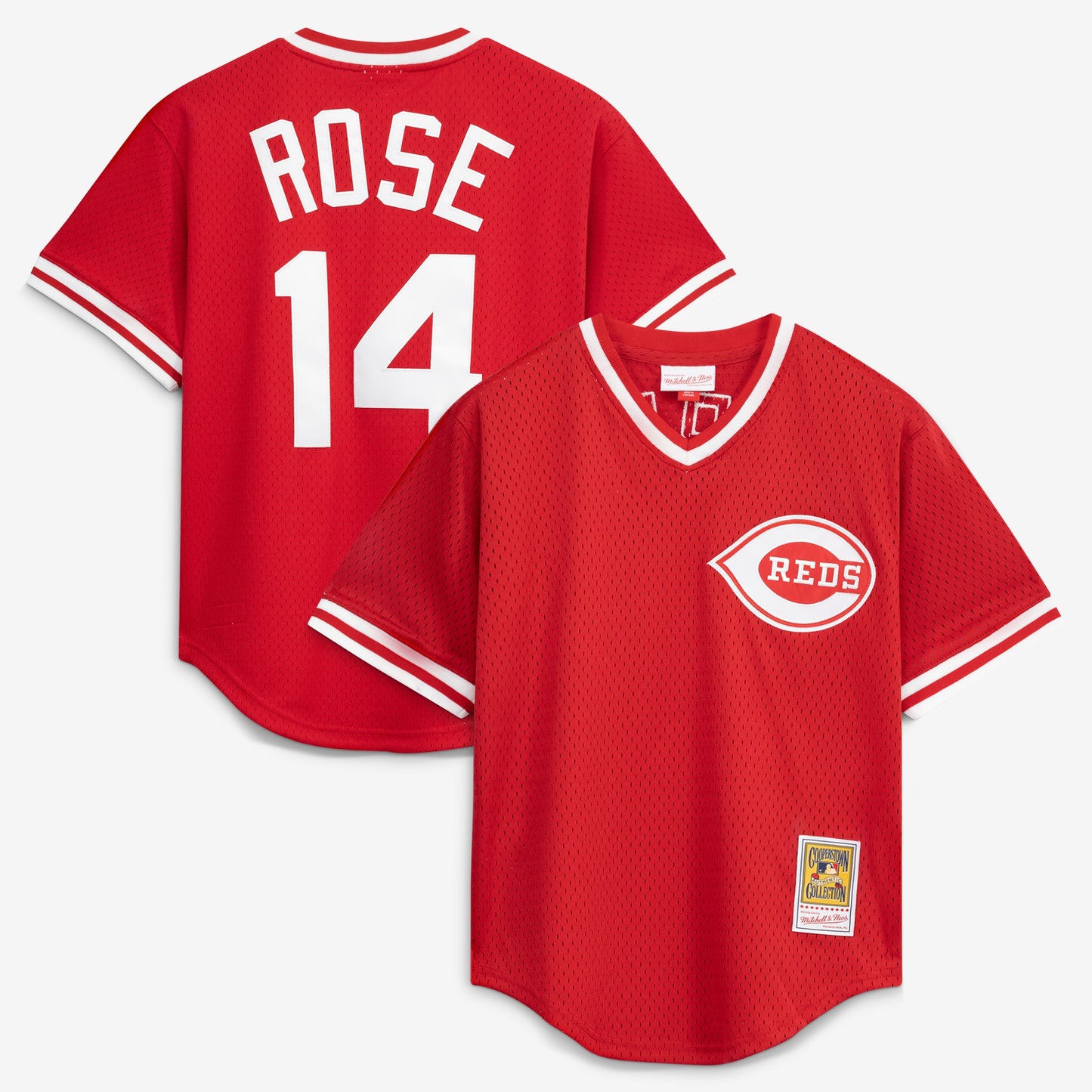 Pete Rose Cincinnati Reds Mitchell &amp;amp; Ness Authentic Batting Practice Jersey - Red