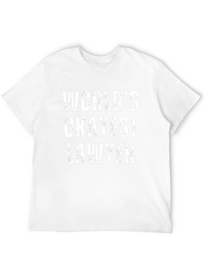 Worlds Okayest Lawyer Black T-Shirt