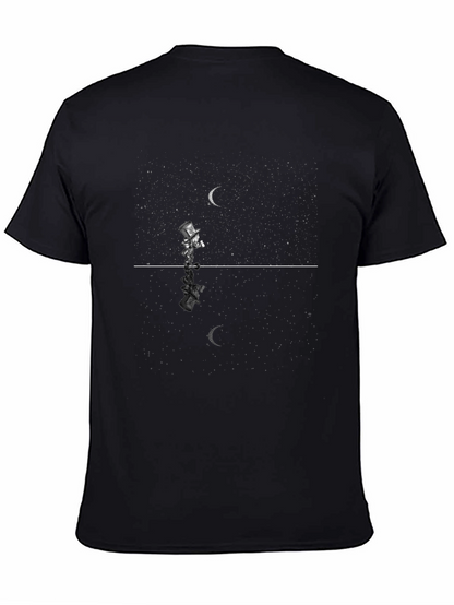 Mens Black T-Shirt: Dream Walker Design