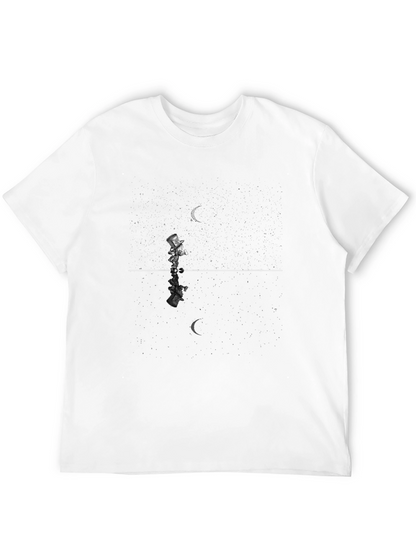Mens Black T-Shirt: Dream Walker Design