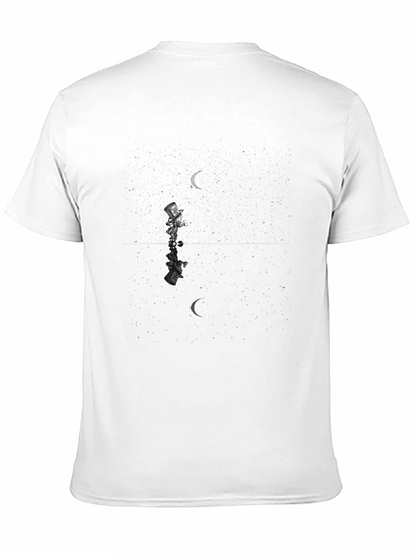 Mens Black T-Shirt: Dream Walker Design