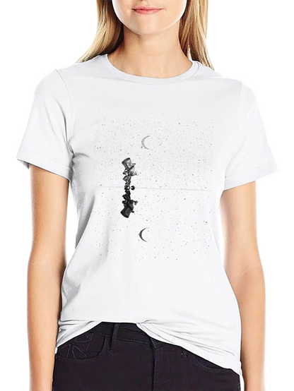 Mens Black T-Shirt: Dream Walker Design