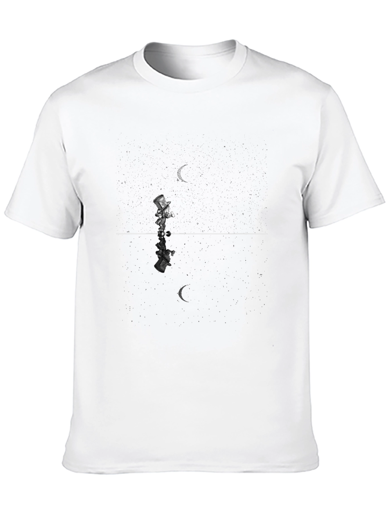 Mens Black T-Shirt: Dream Walker Design