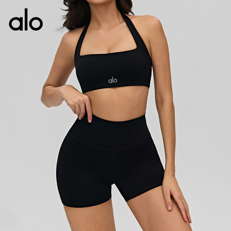 Aloyoga Bare-Skin Comfortable Yoga Bra for Fitness and Back Beautification with a Large Back Opening and Breathable Sports Top