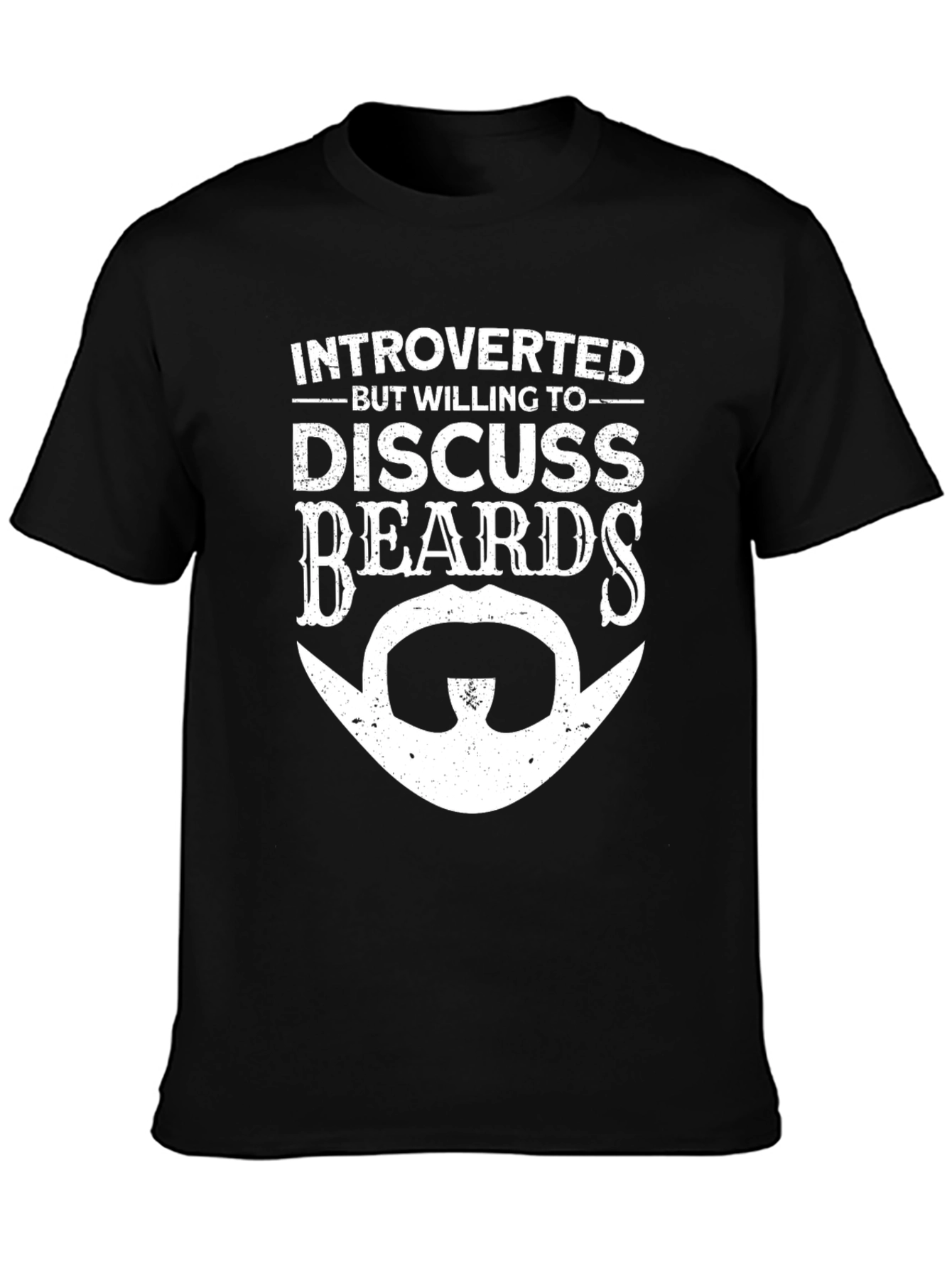 Introverted Beards T-Shirt Funny Mens Graphic Tee