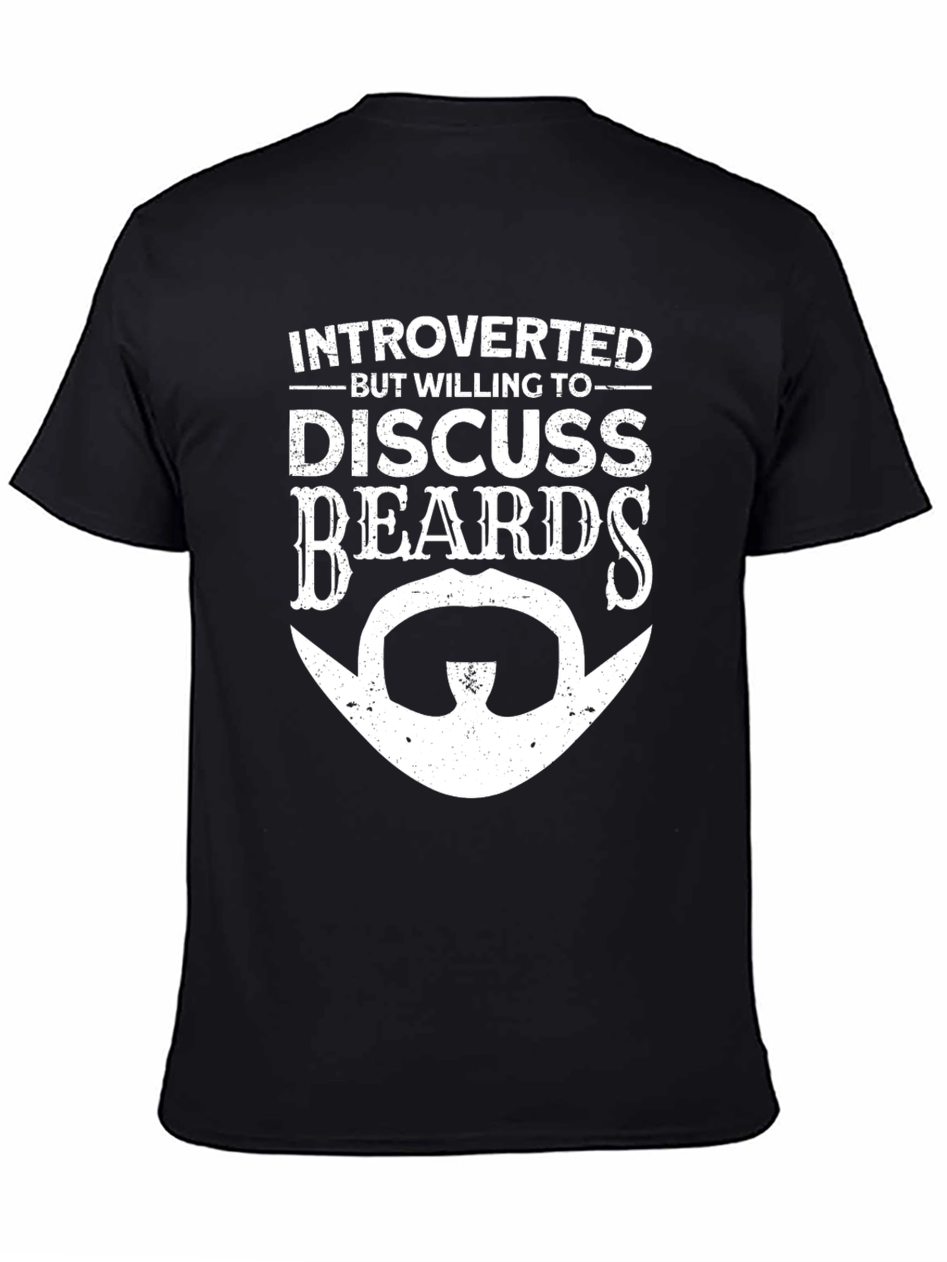 Introverted Beards T-Shirt Funny Mens Graphic Tee