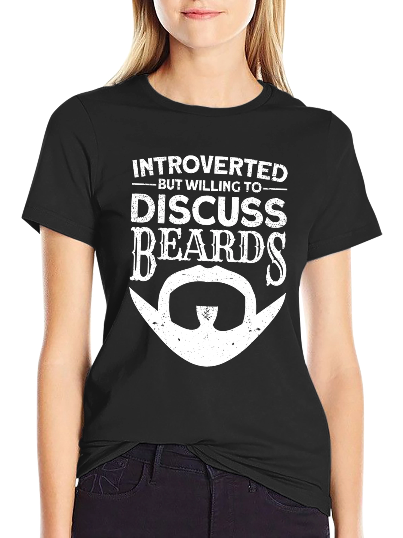 Introverted Beards T-Shirt Funny Mens Graphic Tee
