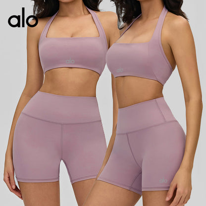 Aloyoga Bare-Skin Comfortable Yoga Bra for Fitness and Back Beautification with a Large Back Opening and Breathable Sports Top