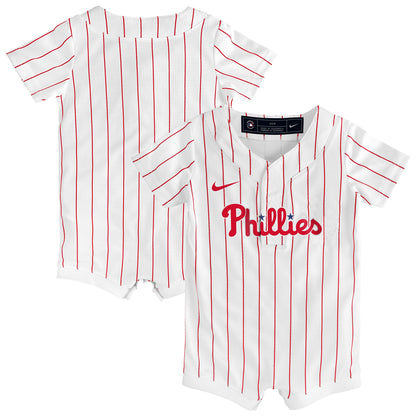 Philadelphia Phillies Nike Newborn Home Replica Romper Jersey - White