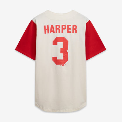 Philadelphia Phillies Profile Big &amp;amp; Tall Two-Color Fashion Jersey - Cream/Red